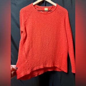Zara Trafaluc Coral Orange Knit Top